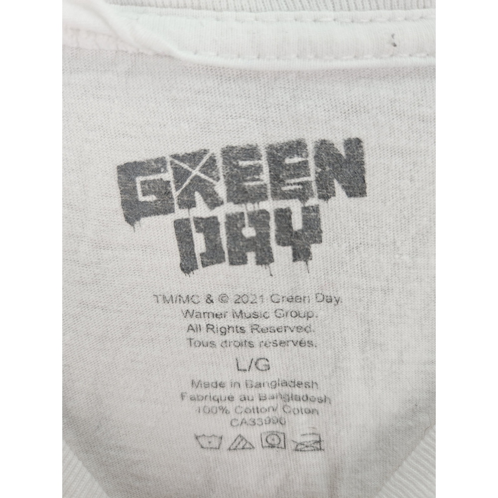 Green Day Dookie Graphic T-shirt Vintage Style Short Sleeve White Tee Size L - Picture 3 of 10